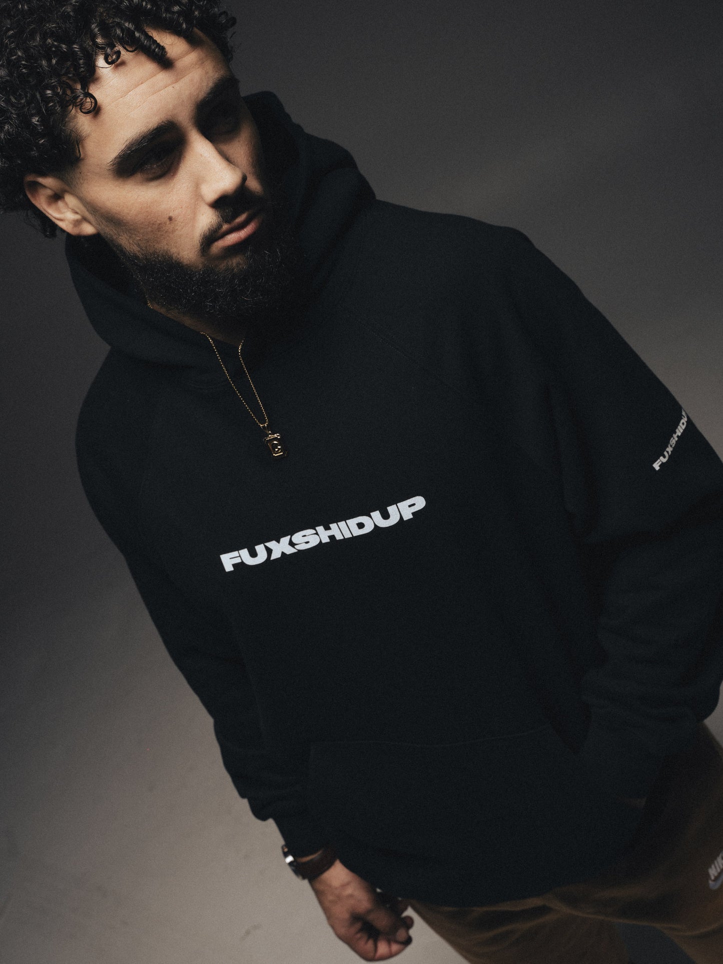 Horizontal Black Hoodie